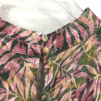Sussan Pink Green Leaf Sleeveless Swing Style Top Ladies Size 14 NEW