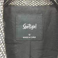 Sportsgirl Wool Blend Knit Textured Single Button Blazer Jacket Ladies Size 12