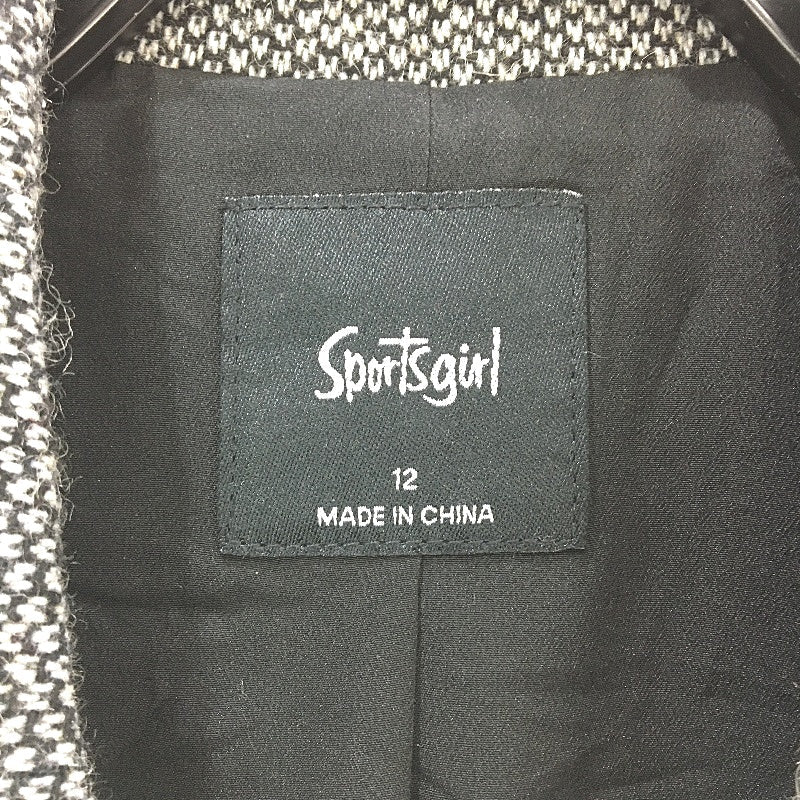 Sportsgirl Wool Blend Knit Textured Single Button Blazer Jacket Ladies Size 12