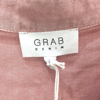 Grab Denim Plain Blocky Linen Blend Blush Pink Mini Dress Ladies Size 10 NEW