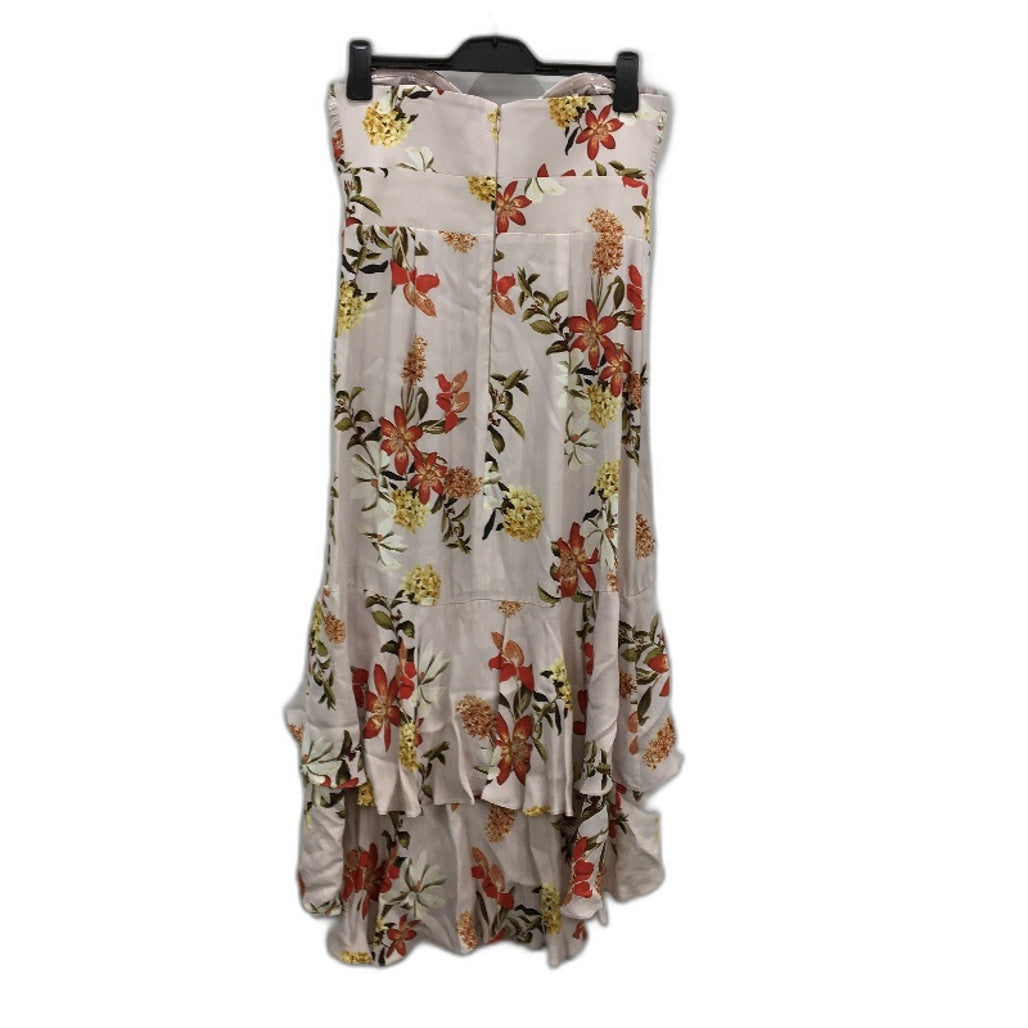 Forever New Moana Halter Neck Ruched Padded Pink Floral Dress Ladies Size AU 12