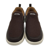 Fitville Brown & Tan Slip On Arch Heel Support Sneakers Mens Size WIDE US10 NEW