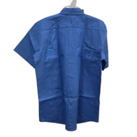 Hard Yakka Blue Medit Cotton Drill Short Sleeve Shirt Mens Size Large Y07510 NEW