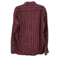 Scandale Slim Italian 100% Cotton Pink & Red Stripe L/Sleeve Shirt Mens Size XL