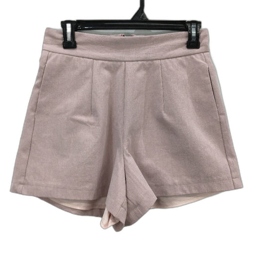 Rose Bullet Blush Pink Pleated Dress Shorts With Front Pockets Ladies Size 10