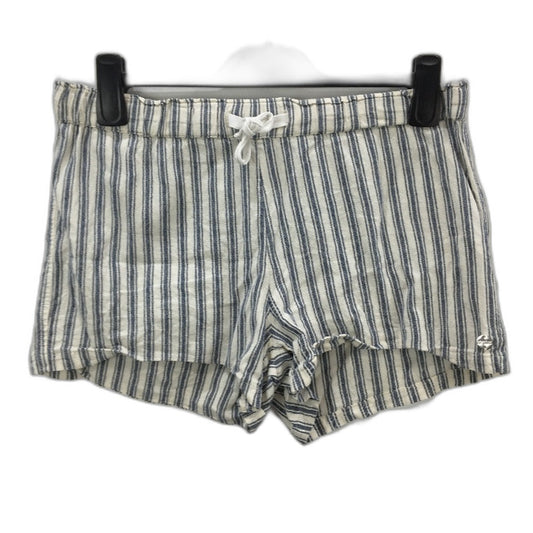 Rip Curl 100% Cotton Navy Stripe Drawstring Waist Summer Shorts Ladies Size M