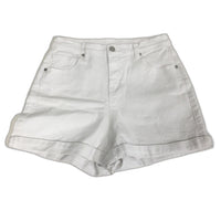 Seed Teen White Denim Cuffed Hem High Waisted Shorts TEENS Size 14