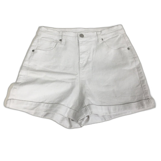 Seed Teen White Denim Cuffed Hem High Waisted Shorts TEENS Size 14