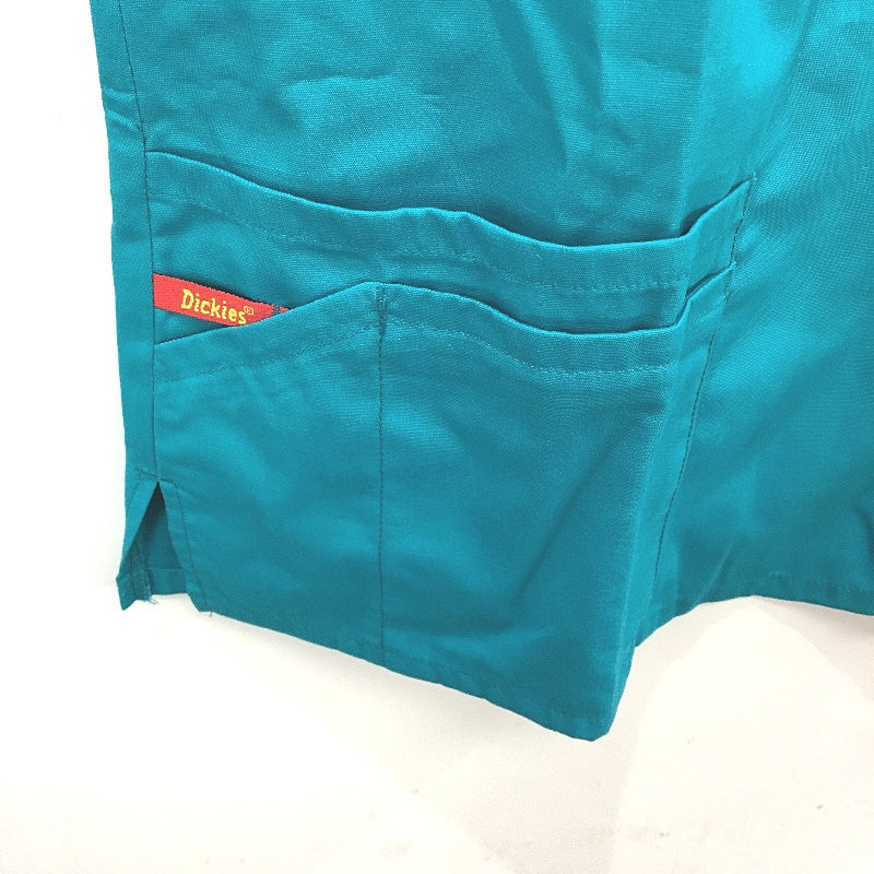 Dickies Women's EDS Signature V-Neck Top Multiple Patch Pockets Size L NEW