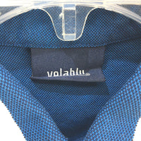 Vela Blu Maglificio 100% Cotton Lightweight Blue Microcheck Polo Shirt Mens L