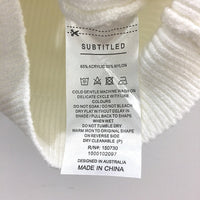 Subtitled White Nahla Gold Quarter Zip Sift Knit Vest Ladies Size Small NEW