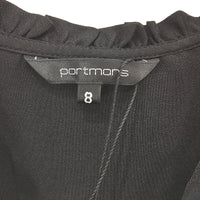 Portmans Black Button Up Lightweight Short Sleeve Blouse Ladies Size 8 NEW