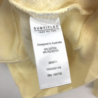 Subtitled Originals Lemon Yellow Crew Neck Oversized Jumper Ladies XS NEW