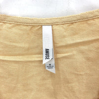 Amuse Society Bungalow Short Sleeve Woven Linen Blend Crop Top Ladies M NEW