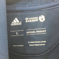 Adidas Melbourne Victory Navy Blue Lightweight Zip Up Jumper Mens Size Large