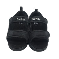 FitVille Black Easy Top Recovery Sandal V3 Womens WIDE Size US 10W EU 41 NEW