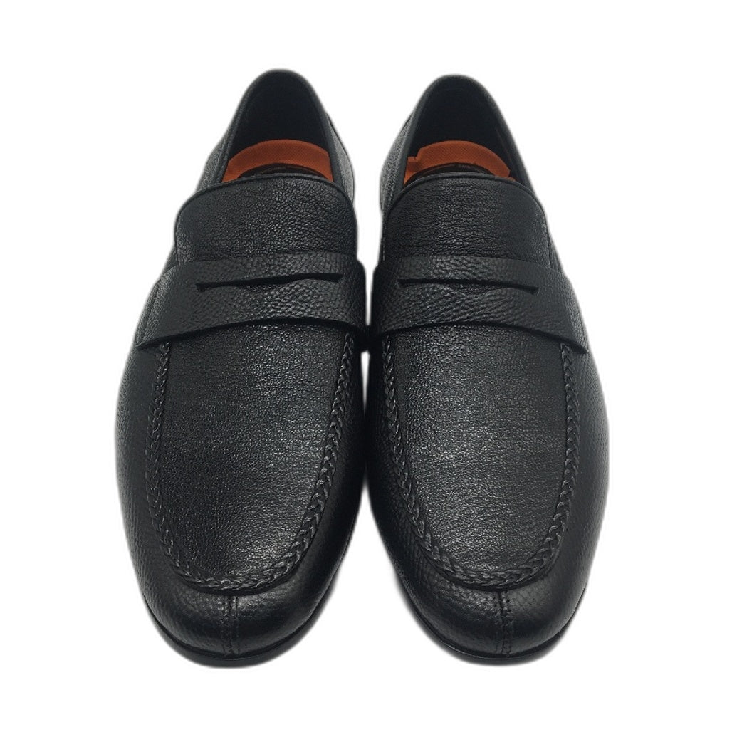 ChrisLOOK Black Leather Penny Loafers Slip On Dress Shoes Mens Size US 10.5 NEW