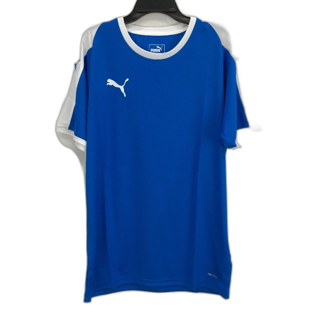 Puma Male Blue & White Liga Jersey Sports Athletics Training Top Size Small NEW