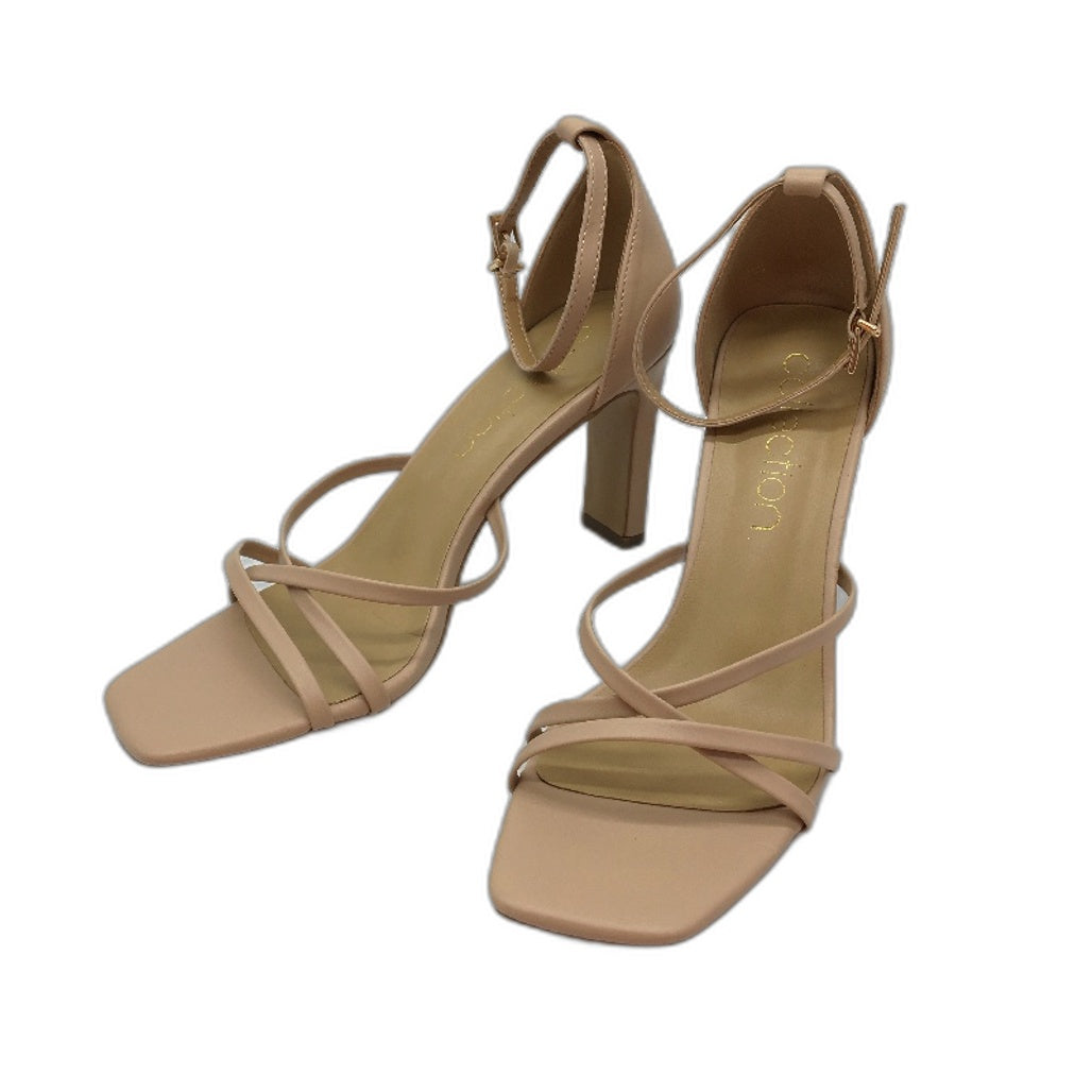 Collection Demi Nude Strappy High Heeled Sandals Ladies Size 9 SAMPLE NEW