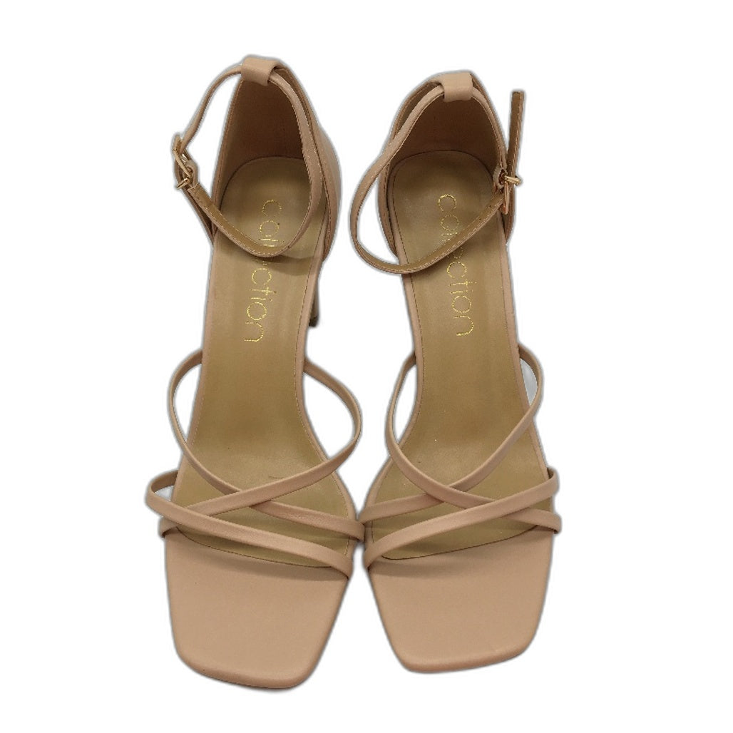 Collection Demi Nude Strappy High Heeled Sandals Ladies Size 9 SAMPLE NEW