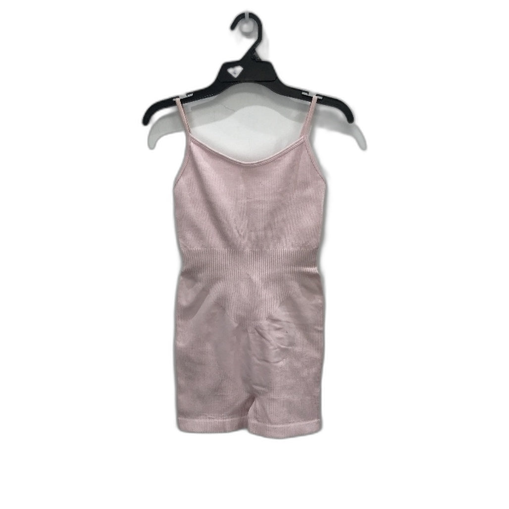 Subtitled Sports Club Pink Strappy Ribbed Unitard Bodysuit Women Size M-L NEW