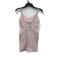 Subtitled Sports Club Pink Strappy Ribbed Unitard Bodysuit Women Size M-L NEW