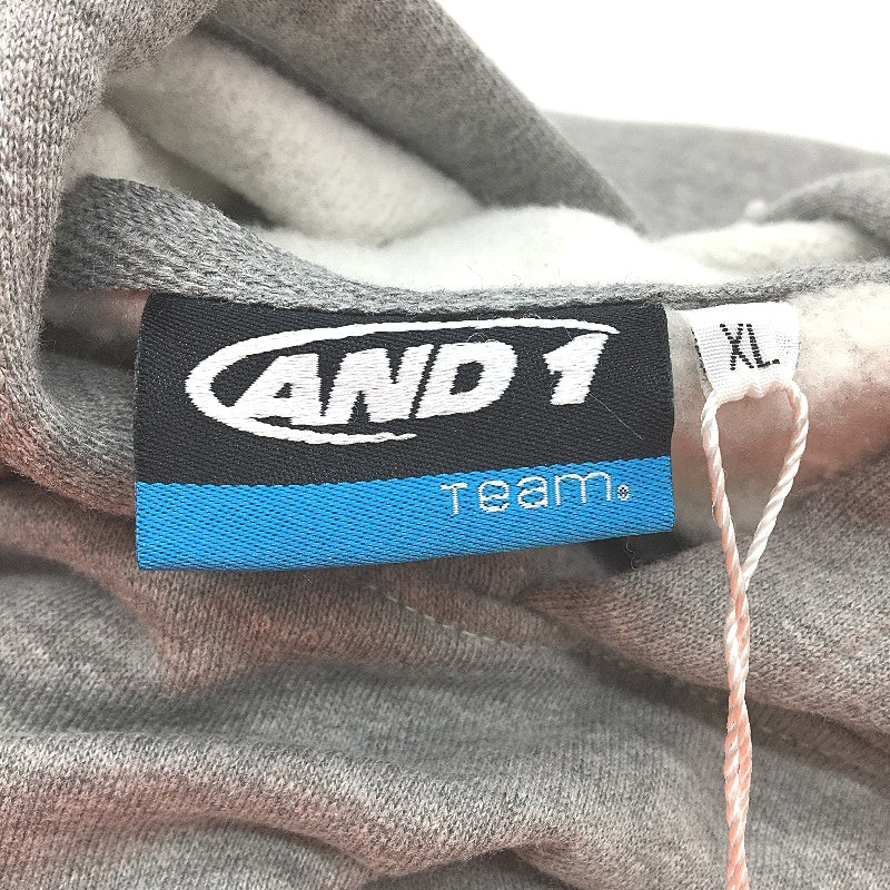 AND1 Grey V2 Soft Fleece Pullover Hooded Sweater Jumper Unisex Size XL NEW
