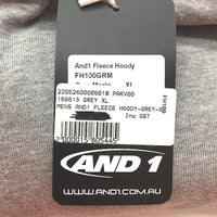 AND1 Grey V2 Soft Fleece Pullover Hooded Sweater Jumper Unisex Size XL NEW