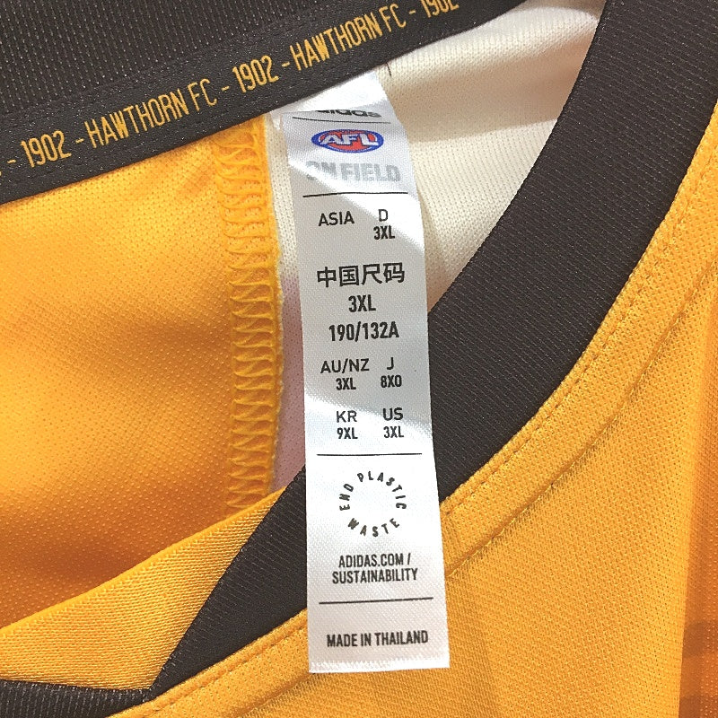 AFL Adidas Hawthorn Hawks 2022 On Field Indigenous Guernsey Mens Size 3XL NEW