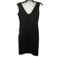 Fashion Black & White Lace Embroidered Front Sleeveless Mini Dress Womens Size M