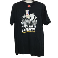 AFL Collingwood Magpies Black 'For The Faithful' T-Shirt Mens Size Medium NEW