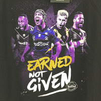 NRL Authentics 2022 Melbourne Storm 'Earned Not Given' T-Shirt Ladies Size Small
