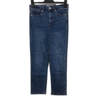 Forever New Blue High Rise Relaxed Fit Crop Length Denim Jeans Ladies Size AU 8