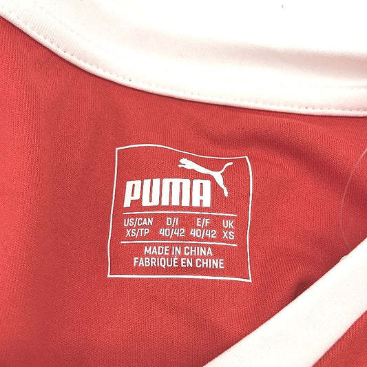 PUMA LIGA Jersey Red & White Short Sleeve Tshirt Training Top Mens Sz XS