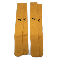PUMA 2 Pack Yellow & Black Team II Football High Socks Mens Size 4/ US 10-12 NEW