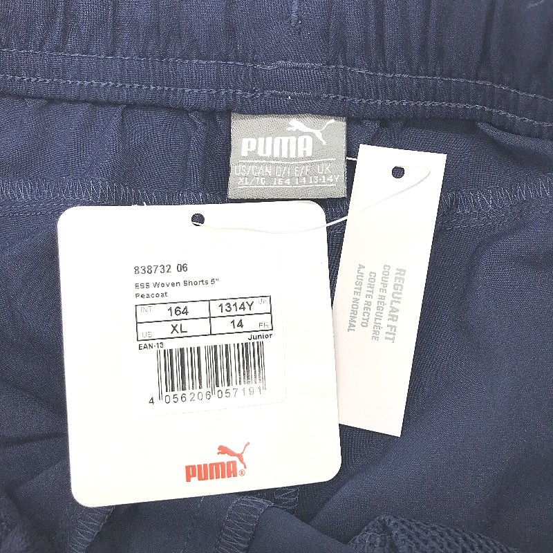 PUMA Navy Junior Essential Woven Lightweight Training Shorts Youth Size XL NEW