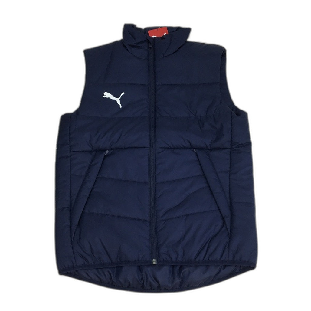 PUMA Navy LIGA Casual Padded Puffer Zip Vest Jacket With Pockets Mens Sz XS NEW