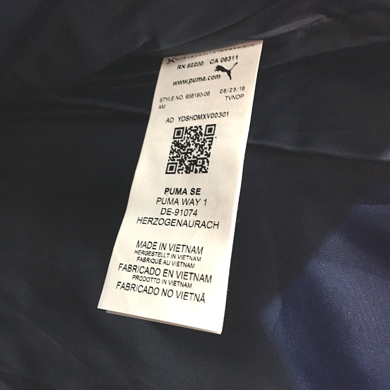 PUMA Navy LIGA Casual Padded Puffer Zip Vest Jacket With Pockets Mens Sz XS NEW