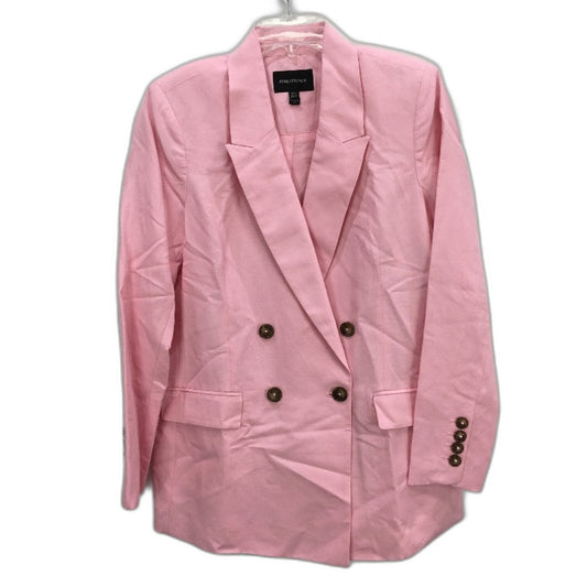 Forever New Light Pink Double Breasted Linen Blazer Ladies Size AU 16