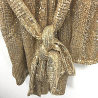 Forever New Gold Sequin Long Sleeve One-Shoulder Mini Dress Ladies Size AU 6