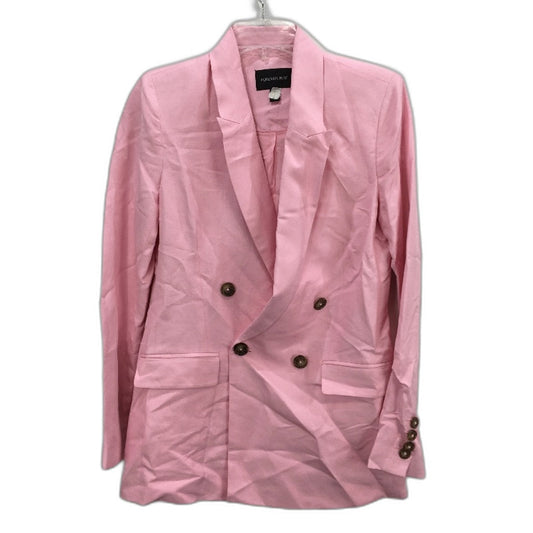 Forever New Light Pink Linen Blend Double Breasted Blazer Ladies Size AU 8 NEW