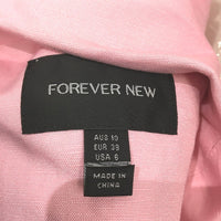 Forever New Light Pink Linen Blend Double Breasted Blazer Ladies Size AU 10 NEW