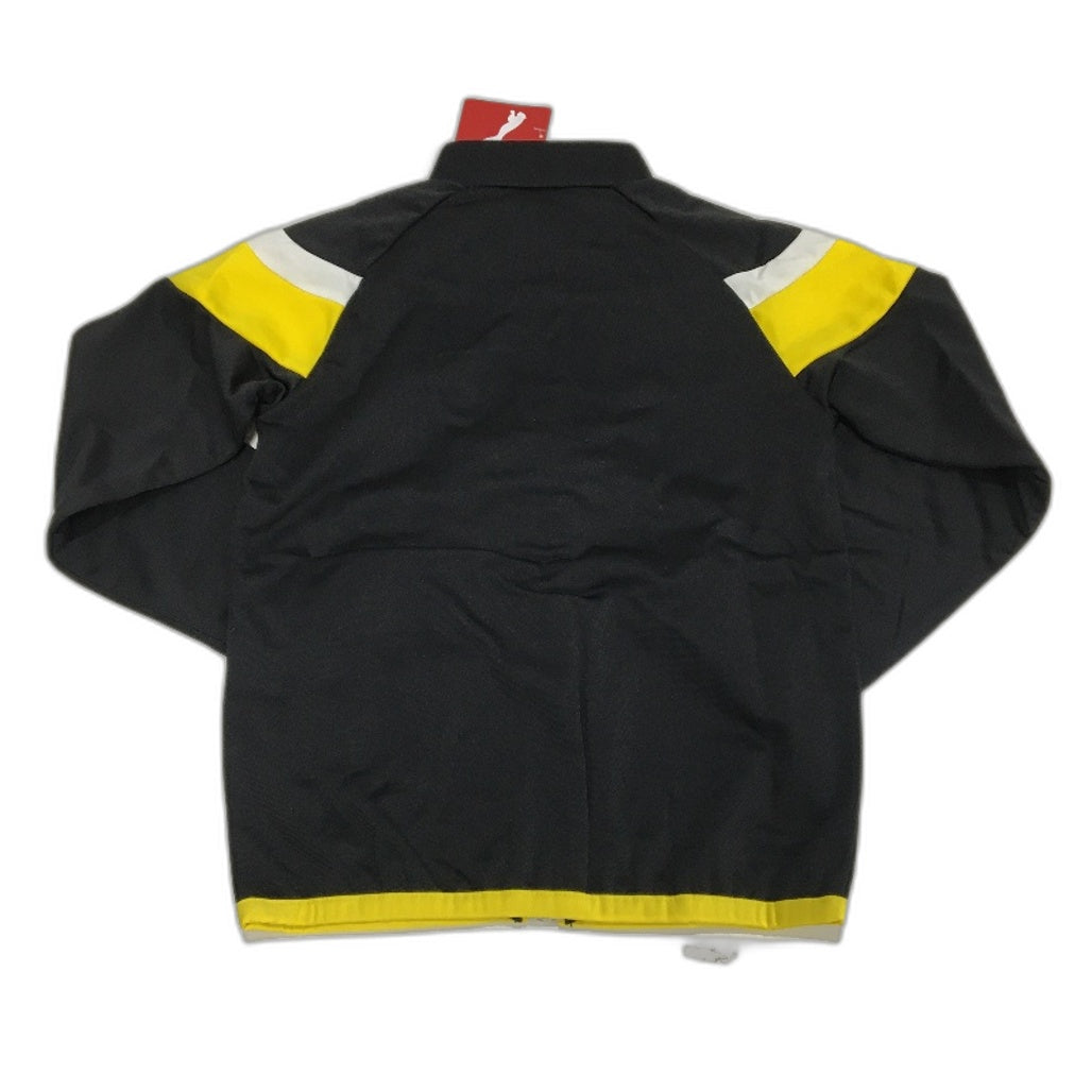 PUMA Spirit II Poly Training Zip Jacket Yellow Junior Boys Youth Size S 7-8Y NEW