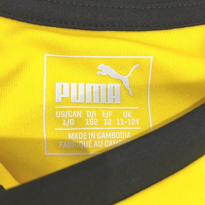 PUMA LIGA Jersey Cyber Yellow KidsTop TShirt Training Top Youth Size L 11-12Y