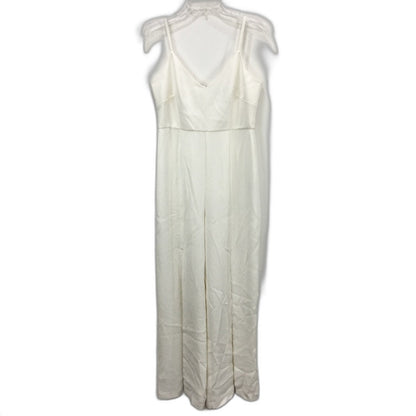 Forever New White Split Wide Leg Zip-Back Jumpsuit Ladies Size AU 10 NEW