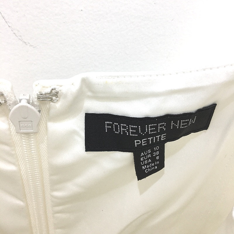 Forever New White Split Wide Leg Zip-Back Jumpsuit Ladies Size AU 10 NEW