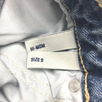 Riders by Lee Blue Hi-Mom High Rise One-Leg-Ripped Denim Jeans Ladies Size 9