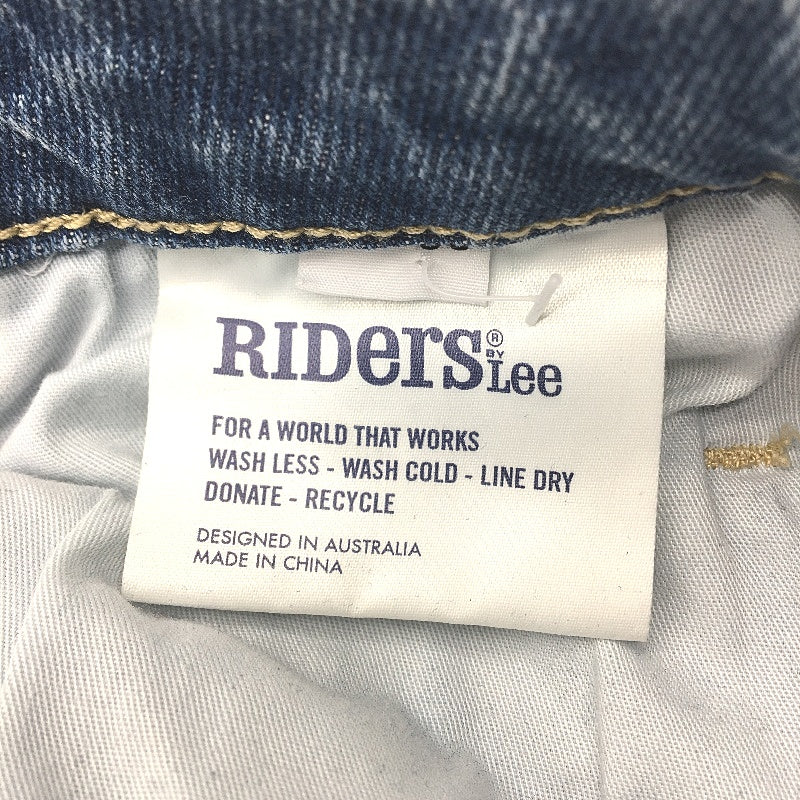 Riders by Lee Blue Hi-Mom High Rise One-Leg-Ripped Denim Jeans Ladies Size 9