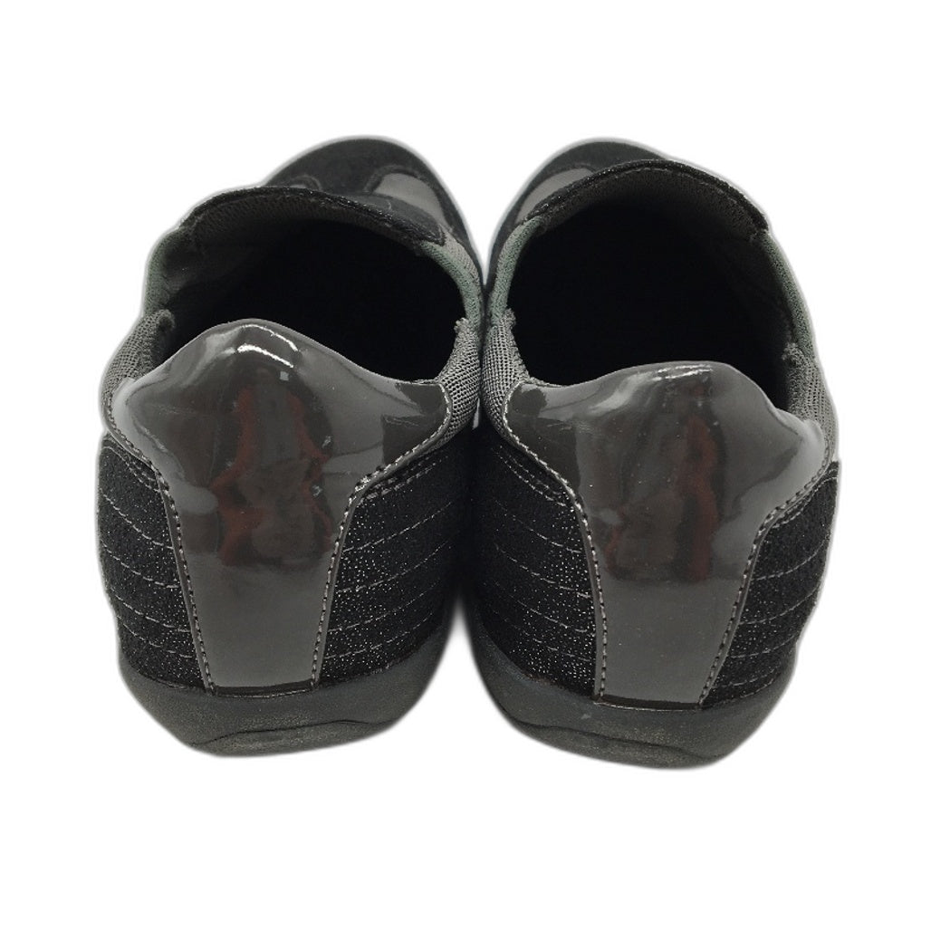 EOS 2 Tone Grey Material Light Sparkle Slip On Sneaker Shoes Ladies Size 38 NEW