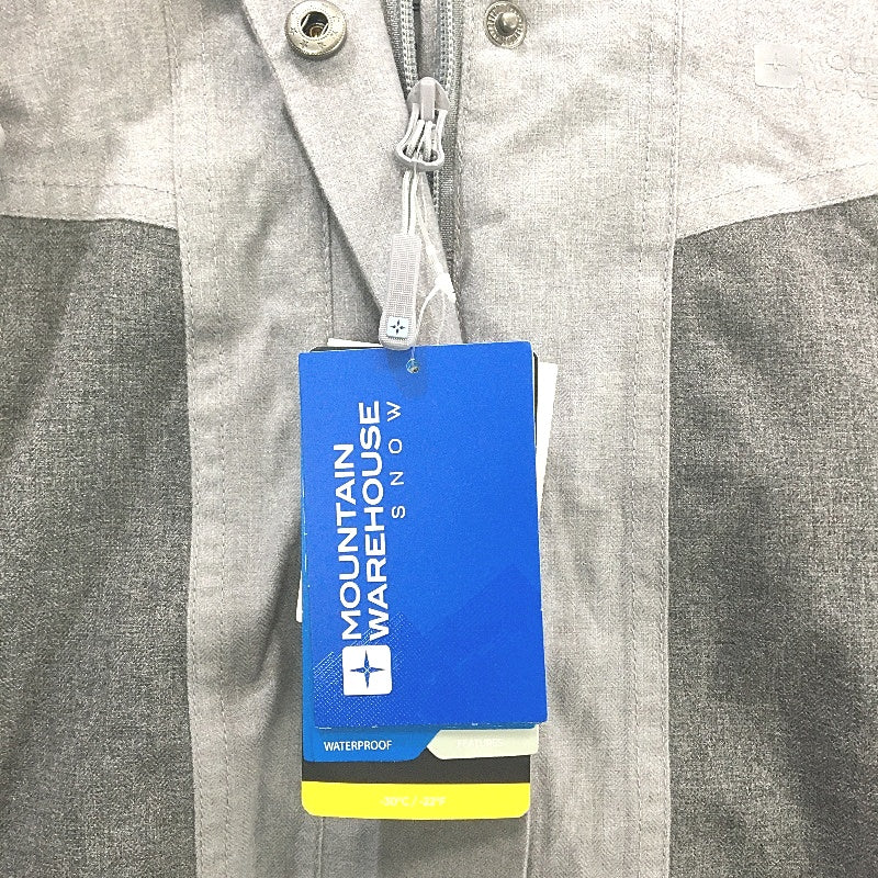 Mountain Warehouse Blizzard Grey Textured Hooded Ski Jacket Ladies Size 8 NEW